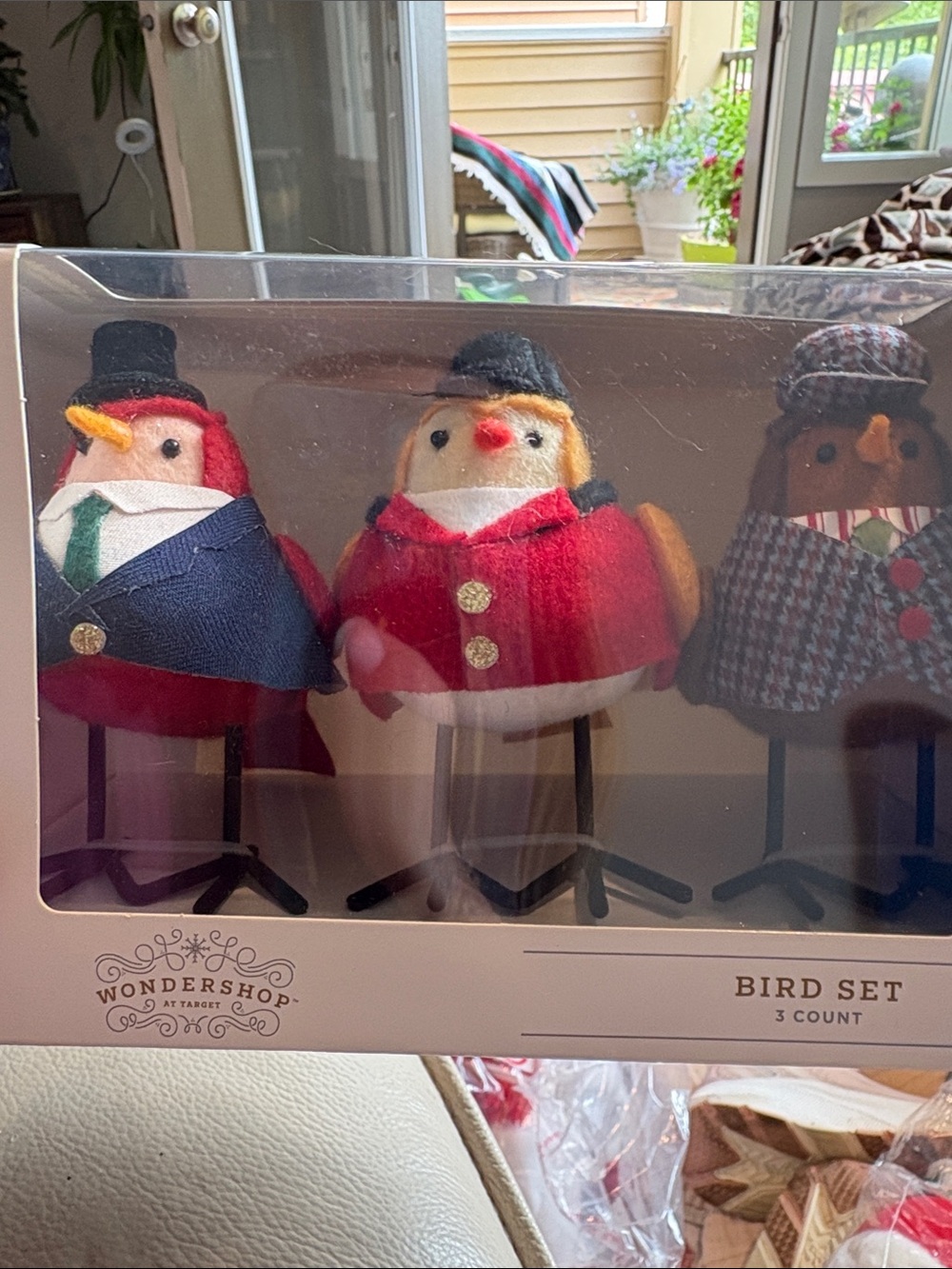 Wondershop 3 Plush Bird Set Darling Holiday Winter Decorations - Picture 2 of 5